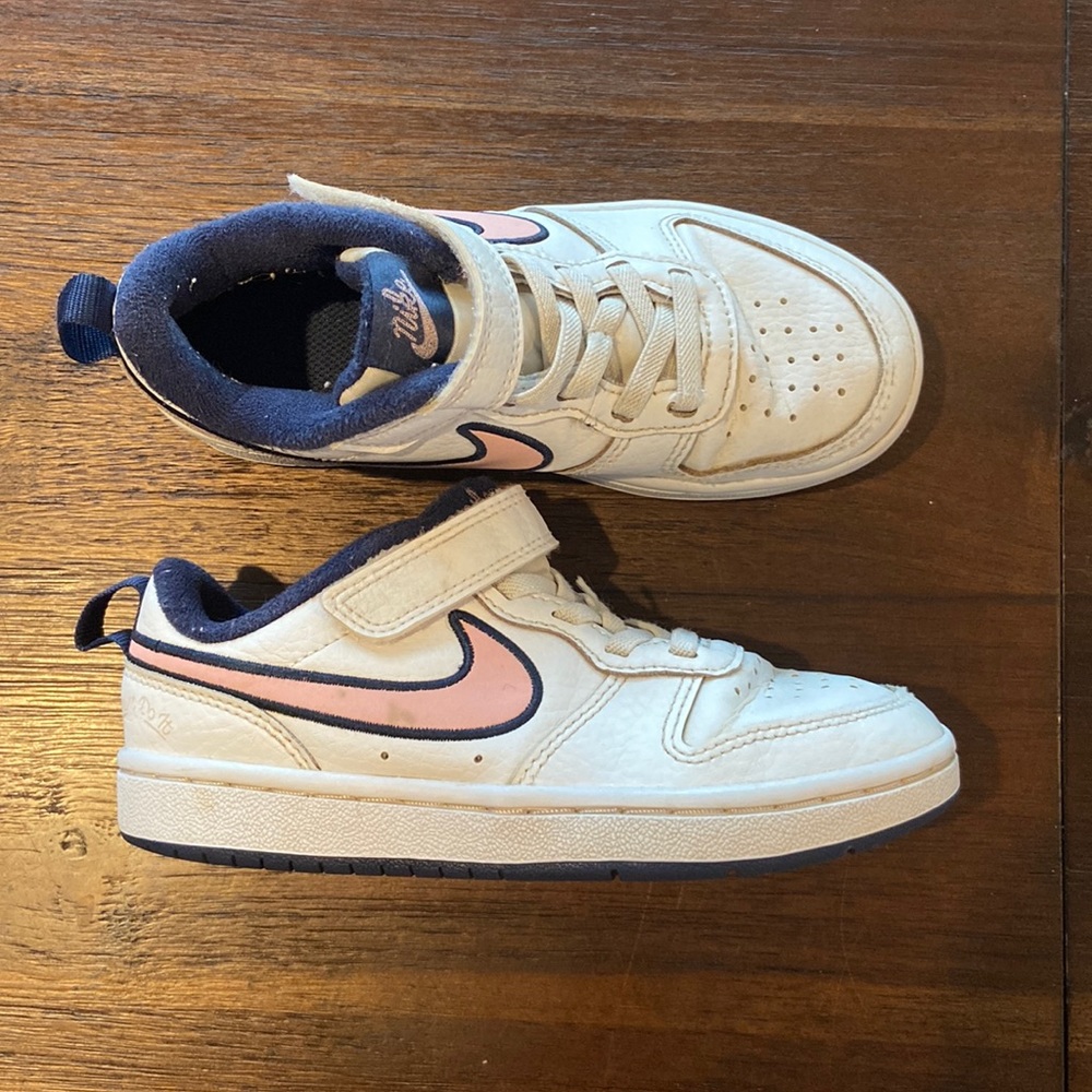 White and Pink Nike Kids
